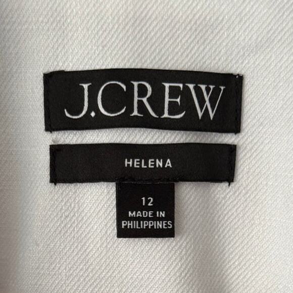 J CREW Helena One Button Blazer in Chelsea Linen-Cupro Blend Size 12 Color White - Picture 4 of 7